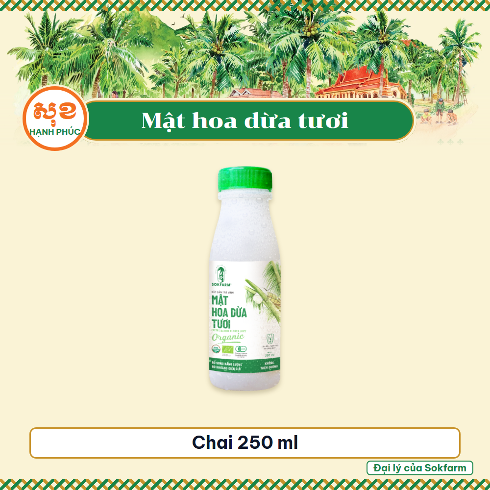 Mật hoa dừa tươi 250 ml, 1 chai
