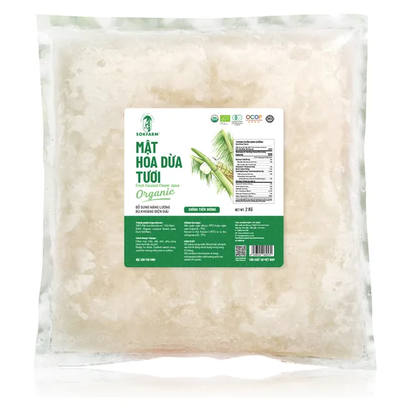 Mật hoa dừa tươi organic nguyên liệu
