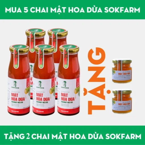 Mật ong dừa mua 5 tặng 2